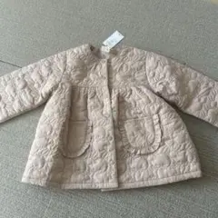 キッズ ベージュ キルティングジャケット