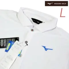 新品 ミズノ ゴルフ MIZUNO GOLF 半袖 ポロシャツ ホワイト Lのサムネイル