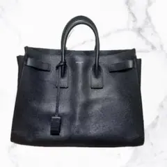 【美品】サンローラン　サックドジュール トートバッグ　黒2way ラージ シン ラージ サック・ド・ジュール・スープル（グレインレザー