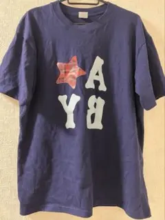shein ネイビー 半袖Tシャツ ロゴプリント