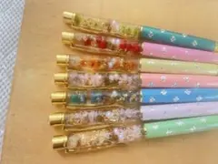 350 ハーバリウムボールペン　7本セット　ハンドメイドのサムネイル