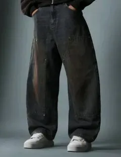 ALOUND TWOTUCK ZIP DENIM PANTS - メルカリ