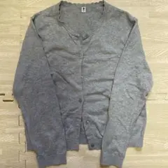 グレー ボタン付き カーディガン 150cm