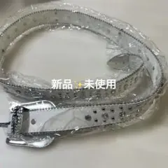 ストーン付きホワイトベルト
