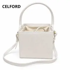 CELFORD キューブ バケツバッグ 2WAY ショルダーバッグ ホワイトのサムネイル