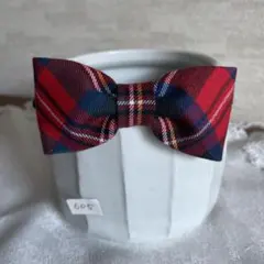 ６０５　キッズ蝶ネクタイ、リボン　レッド、ネイビー、ホワイトチェック