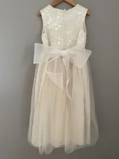 キャサリンコテージ 子供 ドレス 140 発表会 コンテスト ベージュ ゴールド