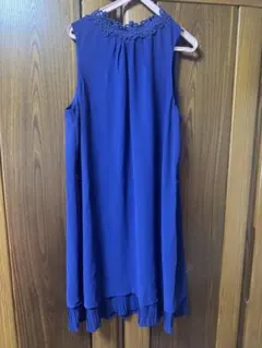 Oasis ノースリーブ膝丈ワンピース ネイビー