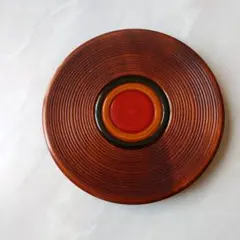讃岐独楽塗　伝統工芸品33㎝➕茶たく5枚 丸盆 こま塗り 33㎝ 木製 国産 漆塗り - japanyamatomi | 漆器山富