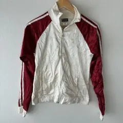 チャンピオン ジャージ スタンドカラー カレッジロゴ S/M 白赤 スポーツのサムネイル
