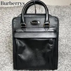 【美品】Burberrys バーバリーズ レザー ハンドバッグ 黒　ゴールド金具のサムネイル