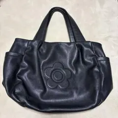 マリークワントアップサイドタックデイジートートバッグブラック