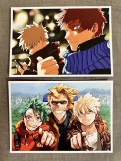 ヒロアカ原画展 ブロマイド スナップショット緑谷出久 爆豪勝己 轟焦凍 2枚