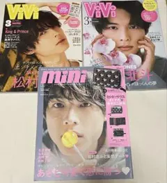 SixTONES ストーンズ 松村北斗 表紙雑誌 ３冊セット ViVi mini