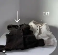 CFT.ボアフードショートベストCFT.boa hood short vest