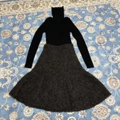 Burberry Black38黒ニットワンピース