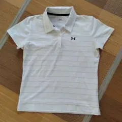 Under Armour 半袖ポロシャツ ホワイト/ストライプ