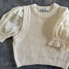 ZARA ニットトップス　半袖のサムネイル