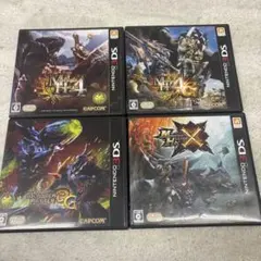 3DS モンハン　3G 4 4G クロス　4本セット　①