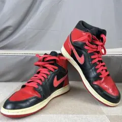 E Nike Air Jordan 1 BRED ハイカットスニーカー 26.5