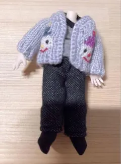 【最終処分1/31まで】 オビツ11アウトフィット素体付ニット白い鳥セットアップ