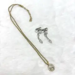 ニナリッチ　NINA RICCI ネックレス　イヤリング　ゴールド　シルバー