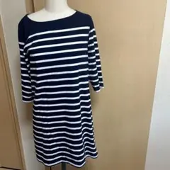 ネイビーとホワイトのストライプチュニック