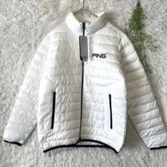 新品　ピン ゴルフウェア 中綿ジャケット　Sサイズ　ホワイト
