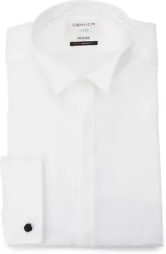 ORIHICA ホワイト ウイングカラーシャツ 長袖