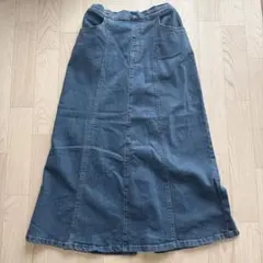 デニム ロングフレアスカートのサムネイル
