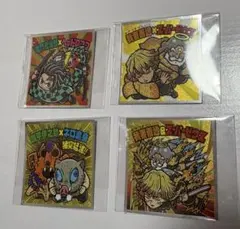 鬼滅の刃マン Sレアシール 鬼滅の刃マン　ビックリマンシール 4枚