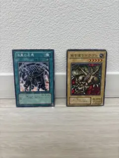 漆黒の名馬と地を這うドラゴン 2枚セット