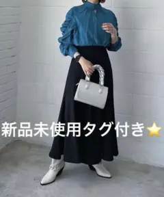 新品未使用⭐️PAGEBOY オープンバック ハイネックシャツ ブルー　秋冬カラー