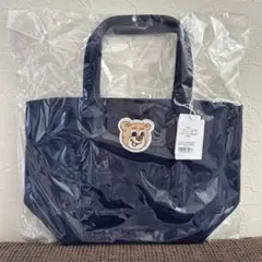 ラブラリー バイフェイラーオールドテディワッペントートバッグネイビー小