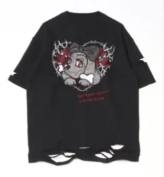TRAVAS TOKYOトラバス トーキョーショルダーZIPくまプリントTシャツ