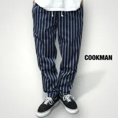 COOKMAN シェフパンツ ストライプイージーパンツ ワークワイドパンツ