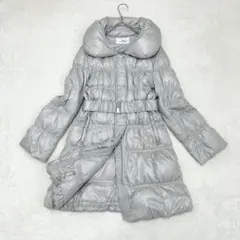 クレージュ◆ダウンジャケット/ロングコート ベルト付き ビックカラー 女優襟