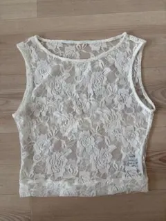 FFSTUDIOアイボリー レース タンクトップ S