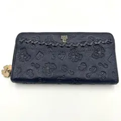 極美品】アナスイ ANNA SUI 長財布 エンボス　レザー バタフライのサムネイル
