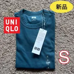 ユニクロ　クルーネックT 半袖 Blue S 新品のサムネイル