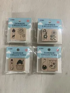 【最新作】セリア 木製ハンコ サマーコレクション 2点セット【匿名配送】