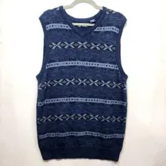 CHAPS ラルフローレン 総柄 コットンニットベスト Vネック