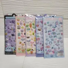 ぷくぷくシール 3Dシール ５枚セット ボンボンドロップ風シール まとめ売り