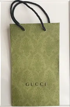 GUCCI エンボス加工 紙袋 緑