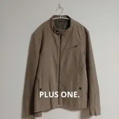 【即日発送】美品。PLUS ONE.フェイクレザーシングルライダースJKT