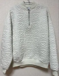 ZARA ハートキルティングスウェット