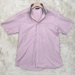 バーバリーロンドン 半袖シャツ ノバチェック ピンク LL 大きいサイズ