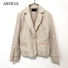 アーティクル ツイード風ラメテーラードジャケット フェミニン 大人カジュアル