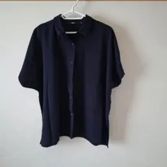 UNIQLO 半袖シャツ ネイビー Mのサムネイル