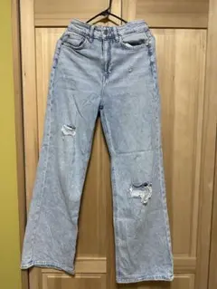 H&Mダメージ加工 フレアパンツ